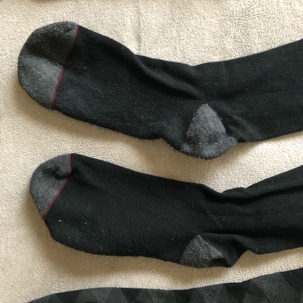 Crew Dress Socks Black Mixed Solid/Pattern 5 Pairs - image 7